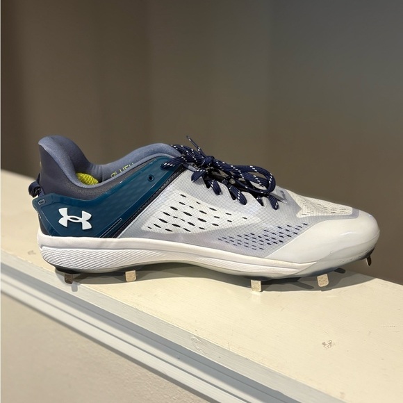 Under Armour Yard MT Low Metal Baseball Cleats 3025592-401 Navy Mens Size 15 main image 4